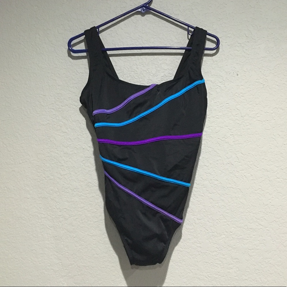 Black one piece swimsuit